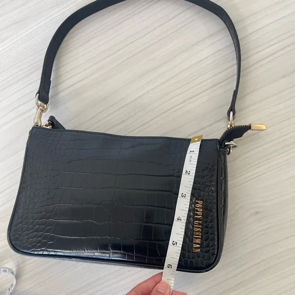 POPPY LISSIMAN BLACK CROC PURSE - Picture 7 of 9
